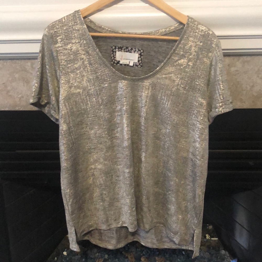Anthropology Gold T shirt